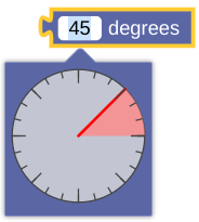 360 度表盘角度选择字段
